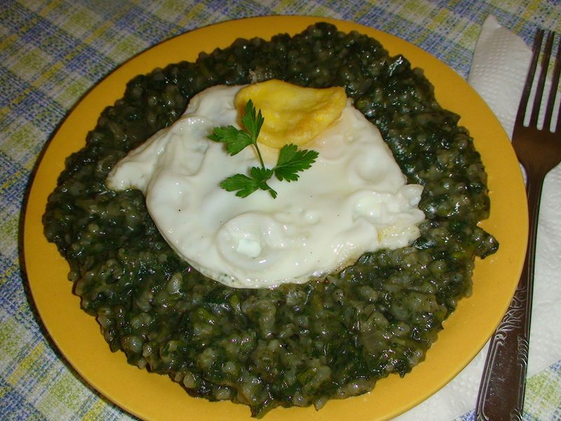 коприва ориз яйце